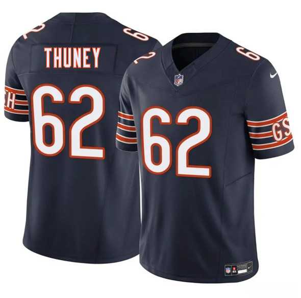 Men & Women & Youth Chicago Bears #62 Joe Thuney Navy 2025 F.U.S.E. Vapor Stitched Jersey